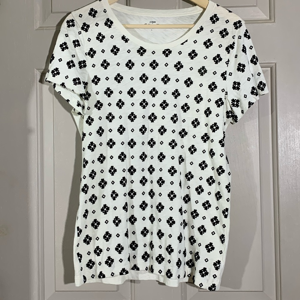 J.  Crew collected Tees cotton ivory black flocked